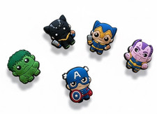 5pcs Cute Superhero Shoe Charms Set   Fun Cartoon Style Accessories For Crocs