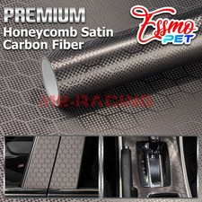 Essmo Pet Honeycomb Carbon Fiber Satin Vinyl Vehicle Wrap Decal Sticker Sheet