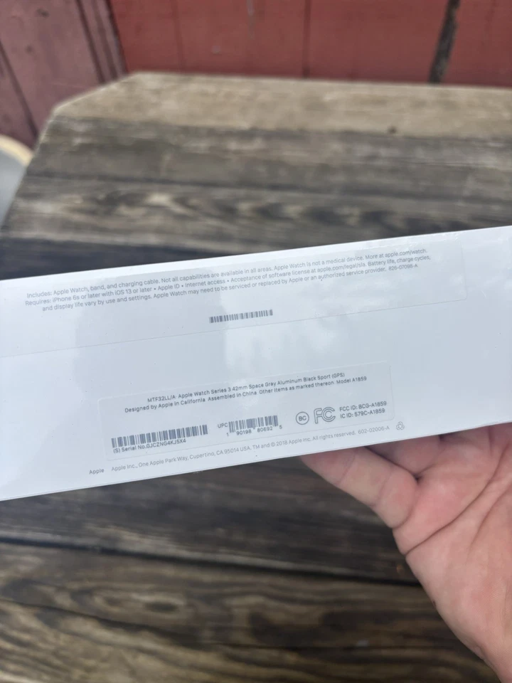 Apple Watch Series 3 42mm Space Gray Aluminum Case with Black Sport SEALED NIB - Image 2 of 4