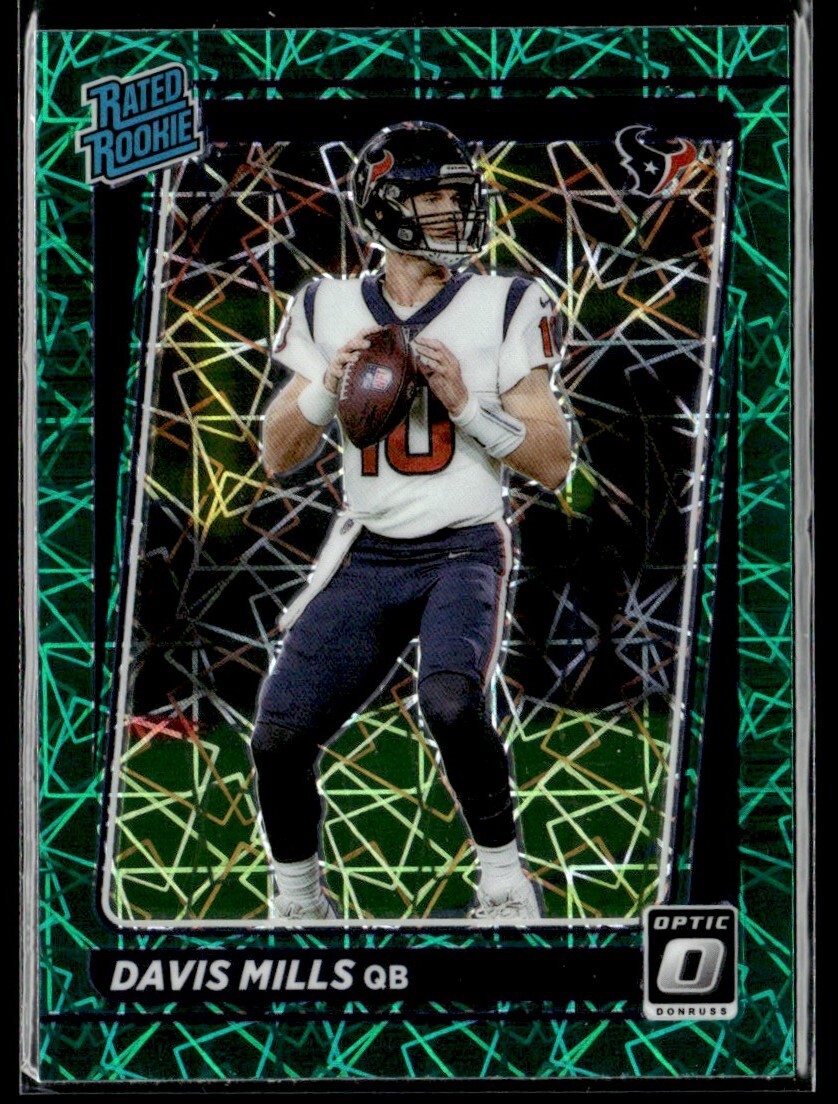 2021 Donruss Optic Green Velocity Davis Mills Rookie Houston Texans #222
