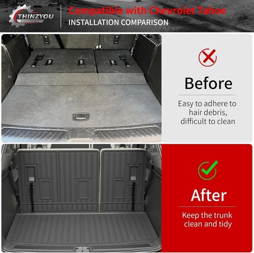 Cargo Mat Compatible with 2022-2025 Chevrolet Tahoe GMC Yukon Trunk Mat Cargo Li - Bild 3 von 6