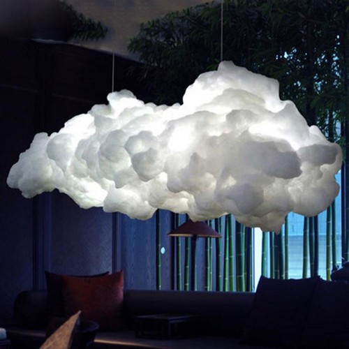 Modern LED Floating Cloud Pendant Light Cotton Silk Chandelier for Kids Room - Picture 1 of 7