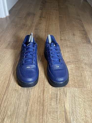 Nike Air Force 1 Low '07 Blue Leather Emblem Swoosh Size 5 - Picture 3 of 6