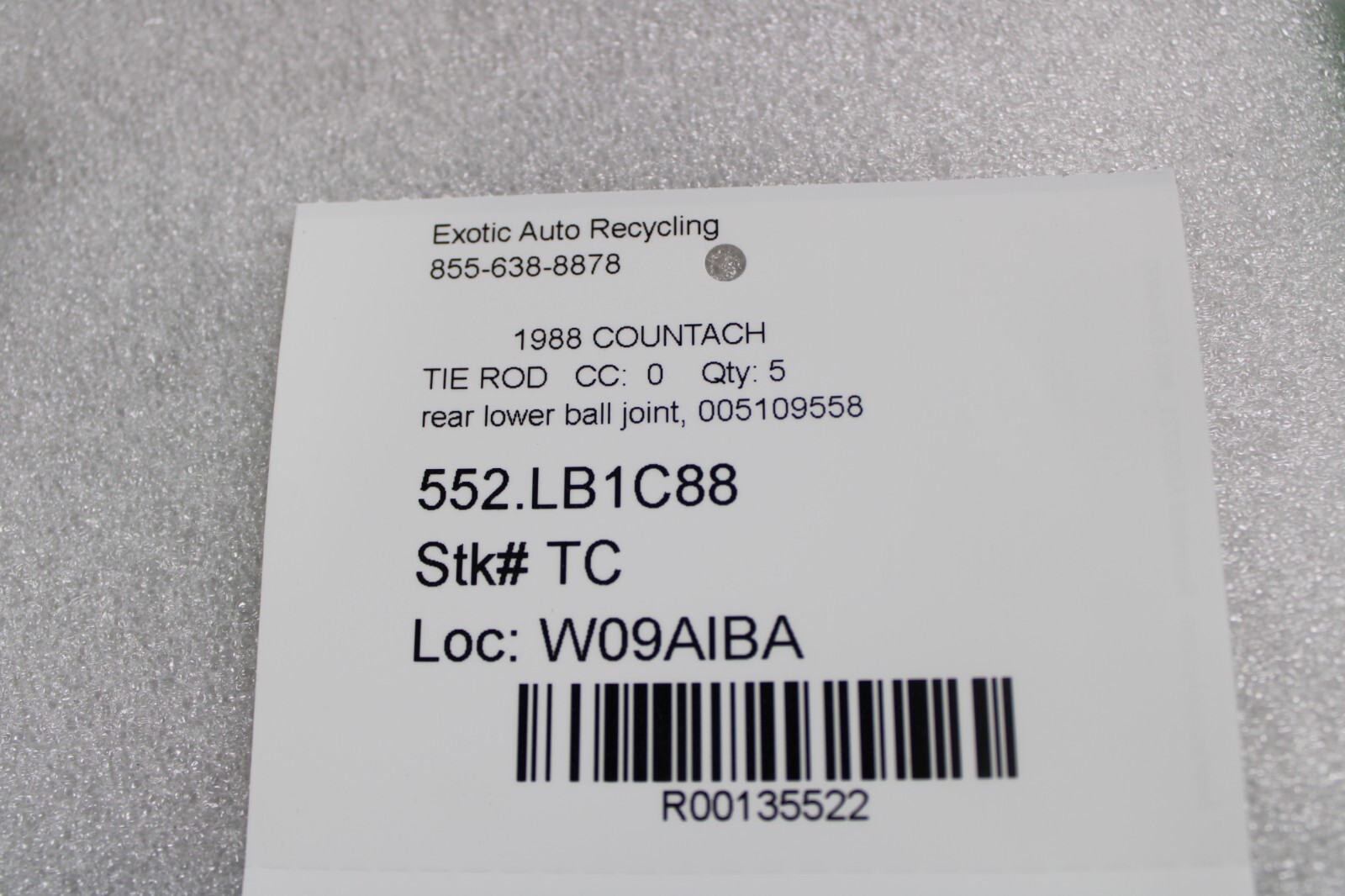 Lamborghini Countach, Rear Lower Ball Joint, New, Aftermarket, P/N 005109558