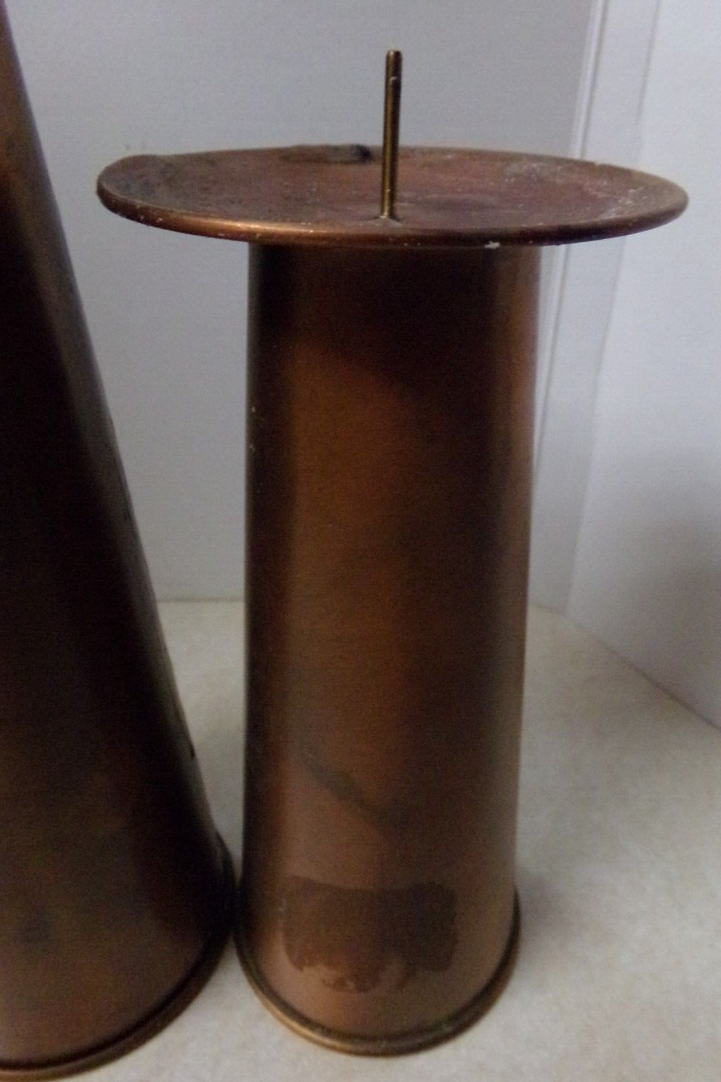 Turkish Copper Pillar Candle Holders