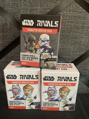 Funko STAR WARS RIVALS 1 Dark & 2 light side character booster set (3 total) new