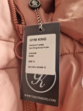 Gym King Puffer Coat Size 10 Bnwt