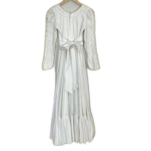 GUNNE SAX abito vintage anni 70 donna junior tg 7 avorio pizzo cottage core contadino - Foto 2 di 10