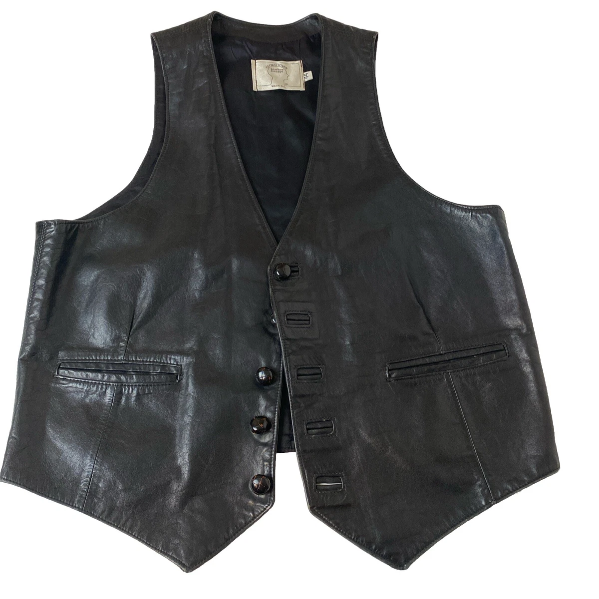 Leather 1960s Vintage Vests for Men for sale | eBay