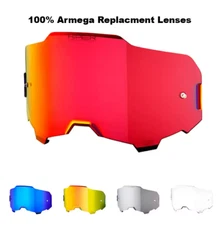 100% Armega Replacement Goggle Lenses ULTRA HD Replacement Lens MX Goggles MTB