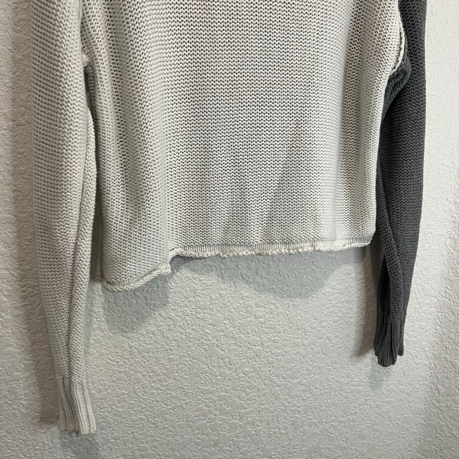 American Eagle Two Tone Gray White Pullover Long … - image 6