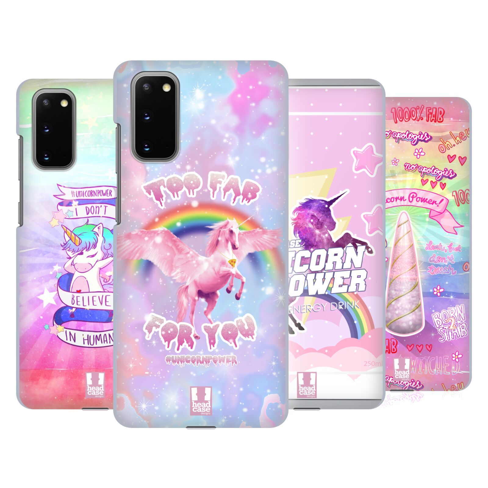 HEAD CASE DESIGNS UNICORN POWER! HARD BACK CASE FOR SAMSUNG PHONES 1