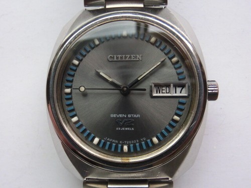 Citizen 1960 Vintage Watch Seven Star V2 Automatic BL WH Case 37mm Wrist  195mm | eBay
