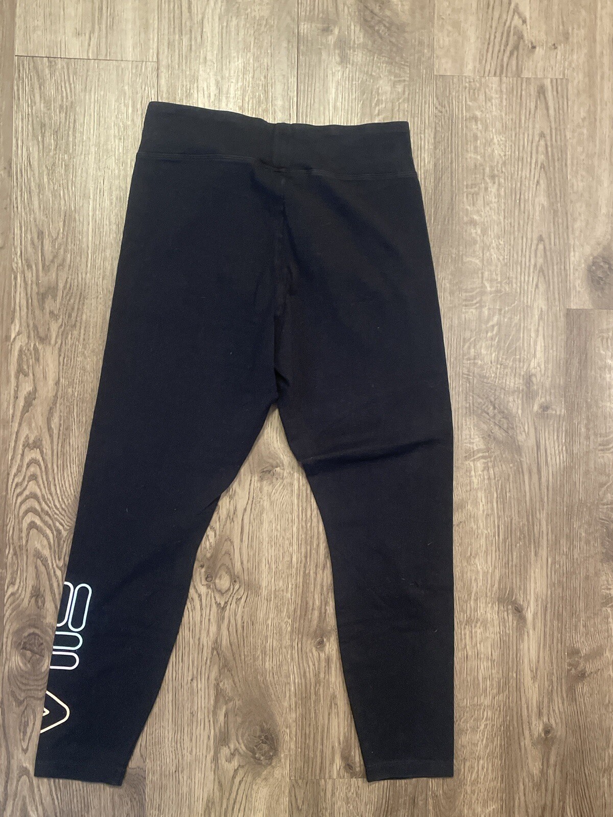 Leggings donna Fila pantaloni yoga stretti grandi neri in cotone
