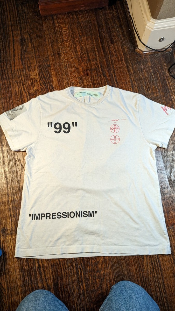 OFF-WHITE - Impressionism Oversized Boat T-Shirt in White Black