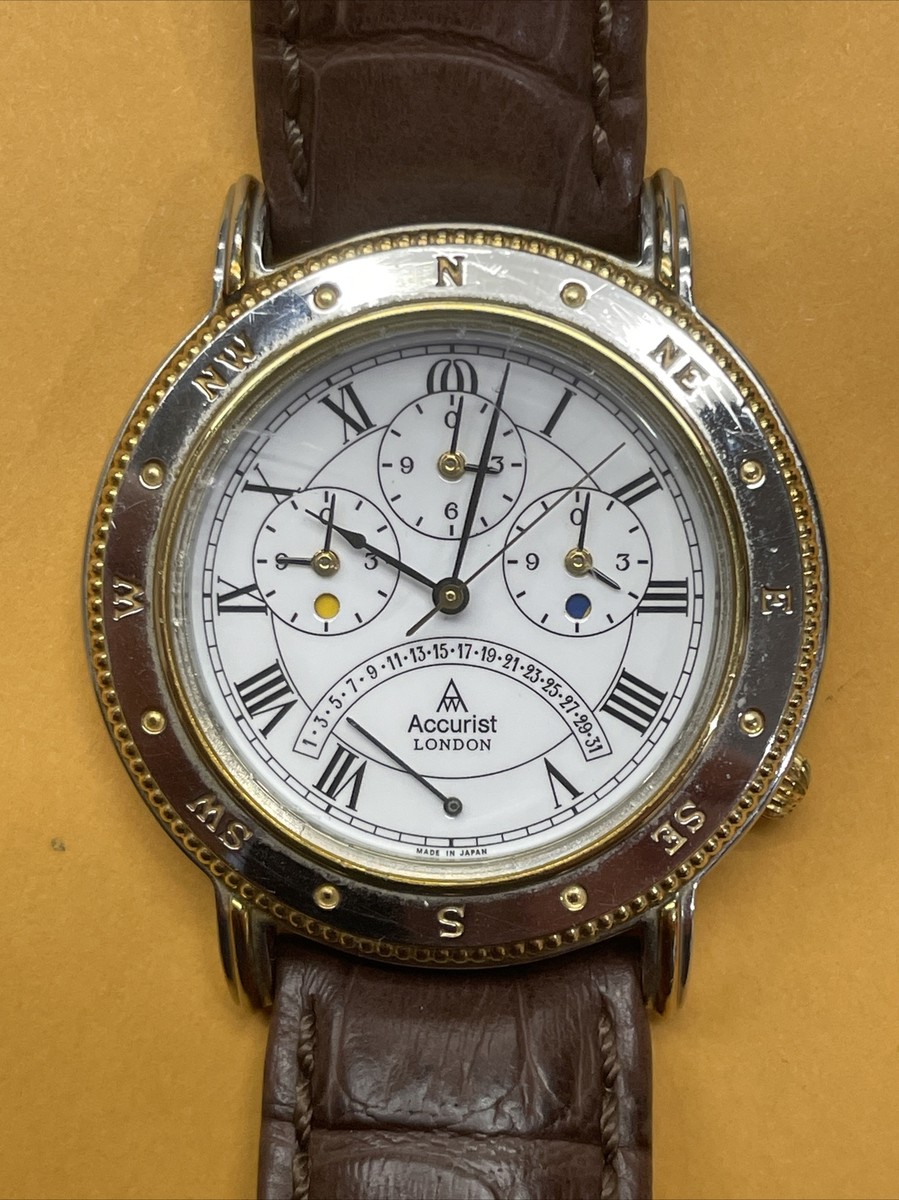 Accurist Watches London Triple Calendar Watch Vintage