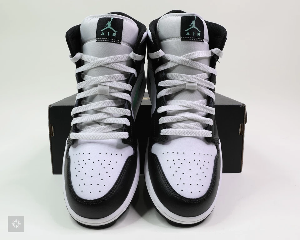 Nike Air Jordan 1 Mid Green Glow White Black Shoes Men's Size 11.5 (DQ8426-103) - Image 4 of 4
