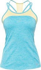NEW Lija Womens Wave Criss Cross Tennis Tank Topaz Medium