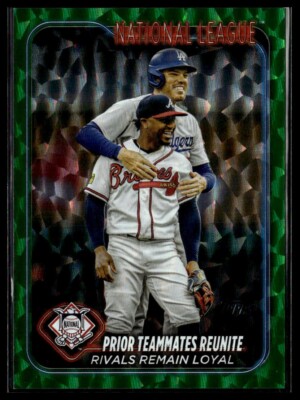 2024 Topps 481 Teammates Reunite Ozzie Albies Freddie Freeman Green Foil 397/499