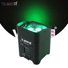 V-Show 10pcs with Case Battery Powered Wireless Uplights 6 18w RGBWA UV Wifi App