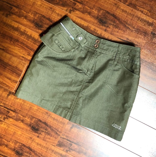 MSRP $210 Louis Castel Green Belted Pack Golf Women's Skirt / Skort sz XS (64) | eBay