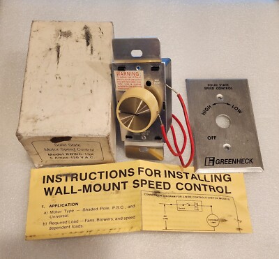 Greenheck KB Electronic Model KBWC-15K Solid State Variable Speed Motor Control