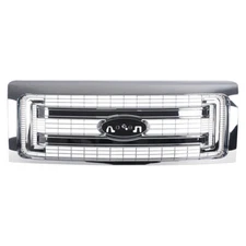 For 2009-2014 Ford F-150 F150 Front Bumper Upper Grille Chrome Grill