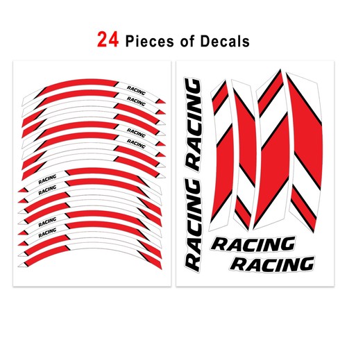 17 inch GP06 Vinyl Wheel Rim Stickers For Z650 17 18 19 20 21 22 23 - Imagen 3 de 10