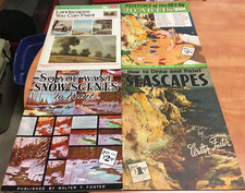 Lot of 4 Walter T. Foster How to Draw and Paint Seascapes Landscapes You Can