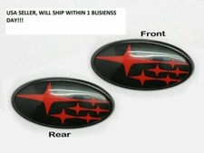 Brand New Front Rear Black Badge Emblem For 2015-2021 W-r-x Or S-t-i