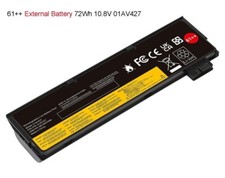 61  72Wh 10.8V Battery for Lenovo ThinkPad TP25 T470 T570 T480 T580 A475 A485