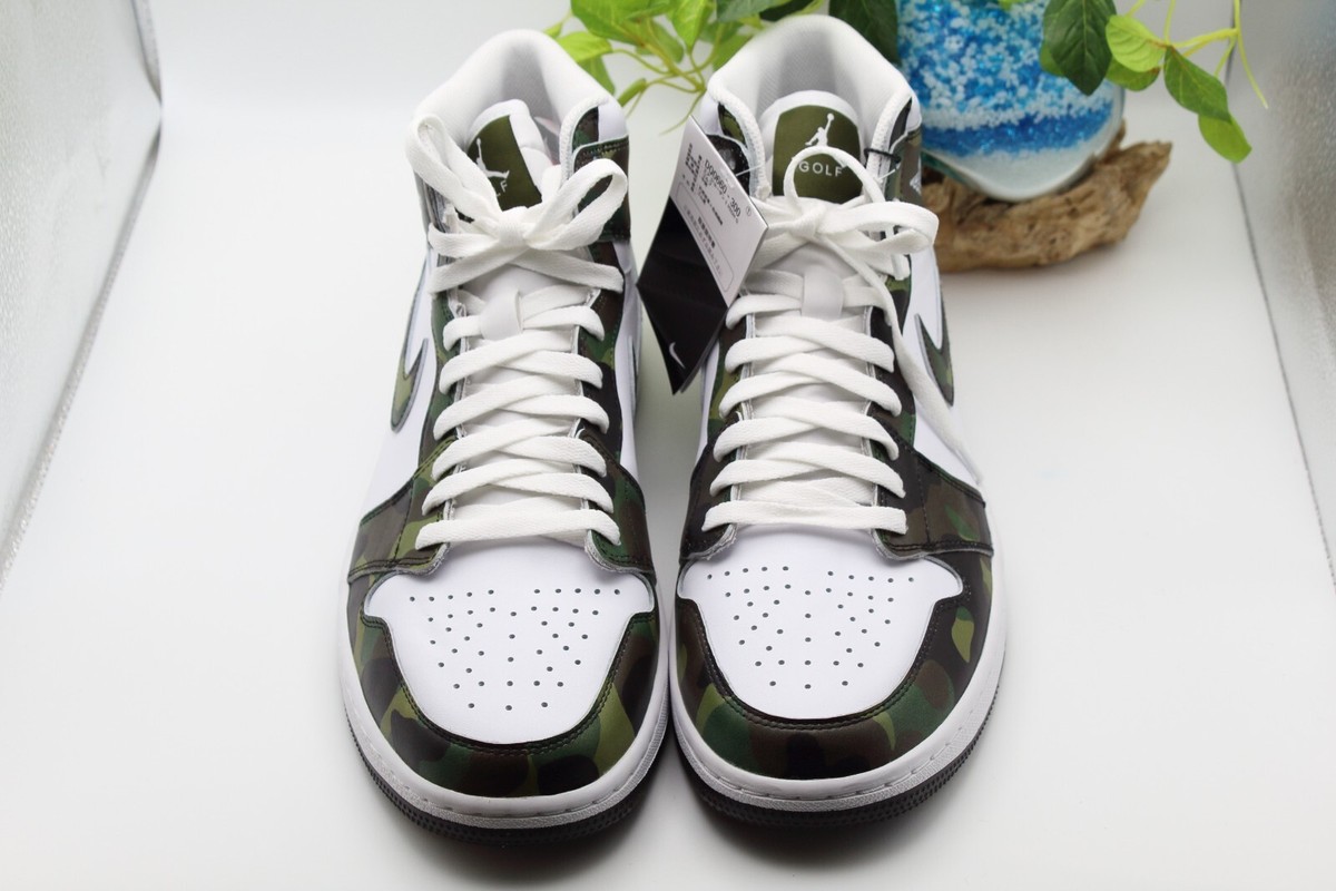 Nike Air Jordan 1 High Golf Camo / White DQ0660-300 Men's