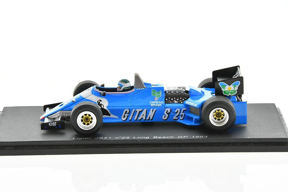 F1 LIGIER JS21 #25 J-P.Jarier Long Beach 1983 1/43 SPARK F1 LIGIER JS21 #25 J-P.Jarier Long Beach 1983 1/43 SPARK