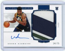 2020-21 Panini National Treasures Horizontal Rookie Patch Auto Udoka Azubuike 