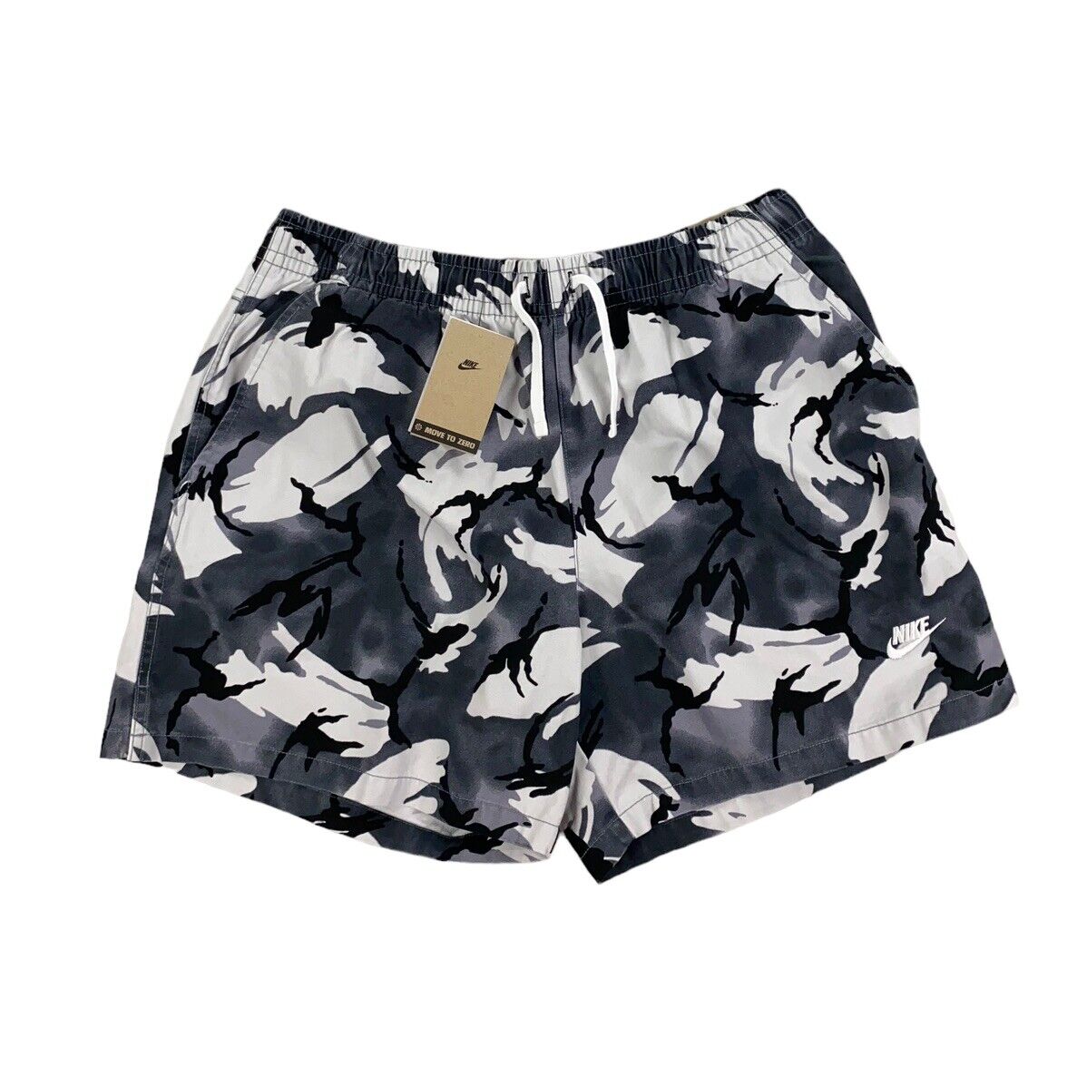 NEW Nike Club Woven Flow Mens Shorts Camo Cool Grey/White NEW Nike Club Woven Flow Mens Shorts Camo Cool Grey/White
