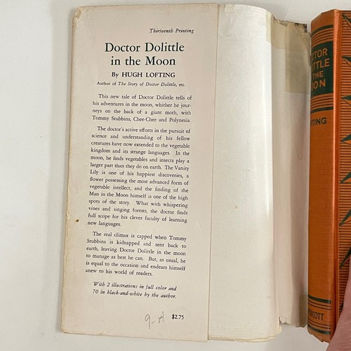 Doctor Dolittle in the Moon by Hugh Lofting HCDJ illustrated 13th print 1928 - Imagen 5 de 11