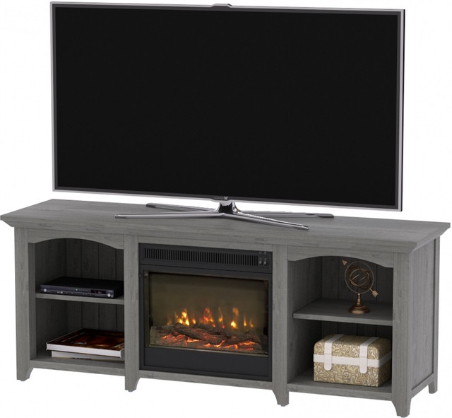 Electric Fireplace With Tv Stand For Tvs Up To 60 Gray Oak Finish