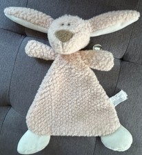 Nat Jules Baby Lovey Security Plush Rattle Bunny Pink Stuffed Animal 13" Demdaco