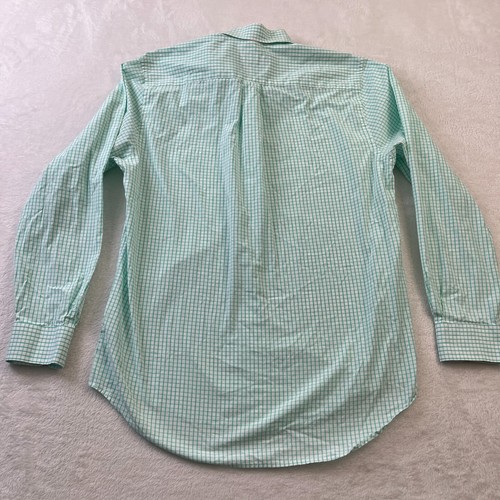 Vineyard Vines Mens Shirt Medium Mint Green Check Slim Fit Whale Button Down - Picture 7 of 8