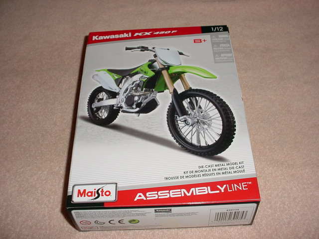Spring new work one after another Maisto Assembly Line Die Cast Metal Model Bike Kit Financial sales sale Kawasaki Dirt