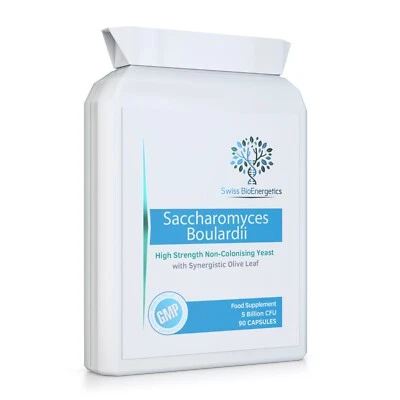 SWISS BIOENERGETICS Saccharomyces Boulardii - 5 Billion CFU 90 Capsules - No refrigeration required