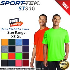 Sport-Tek ST340 Mens Short Sleeve Dri-Fit PosiCharge RacerMesh Crew Neck T-Shirt