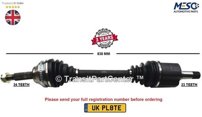 B1 KGB10 2005 ONWARD RIGHT HAND DRIVE SHAFT AXLE FITS FOR TOYOTA AYGO 1.0