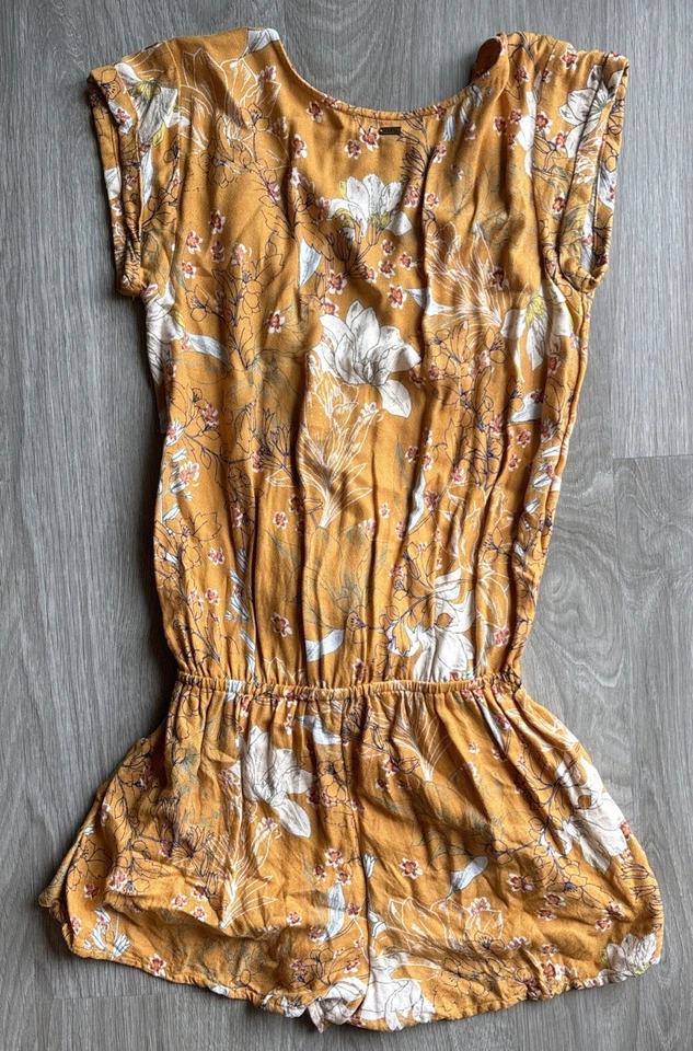 Mameluco O'neill Estampado Floral Talla S Cintura Elástica con Envoltura de Corbata Frontal Calidad HI Foto 3 de 4