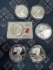 American Eagles Silver Dollar Lot Of 6.  Various Years