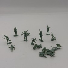 Vintage Tim-Mee Army Men 1960s Vietnam Era Toy Figures, Set of 14 Ultra Mini