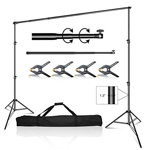  10 x 10 ft Photo Video Studio Heavy Duty Adjustable Backdrop Support System 