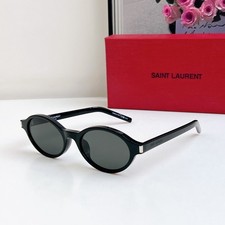 Saint Laurent SL751 Sunglasses Men Small Oval Frame Plate Sunglasses Women