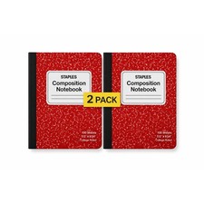 2x Staples Composition Notebook College Ruled 100 Sheets 7.5x9.75