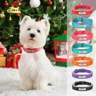 Reflective Nylon Dog Collar Custom Personalized Pet Name ID Tag Adjustable S-XL